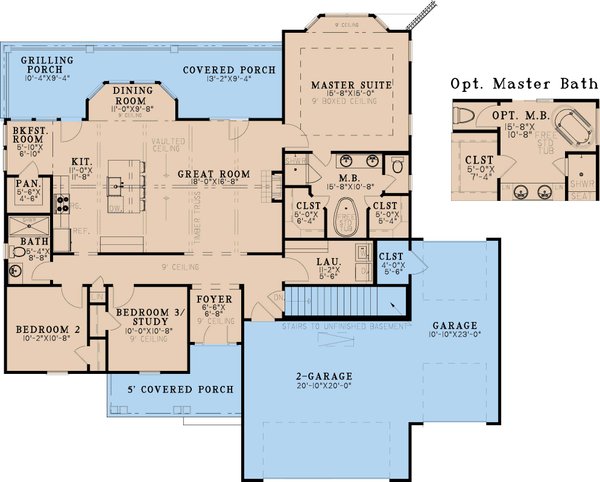 Dream House Plan - Farmhouse Floor Plan - Main Floor Plan #923-438
