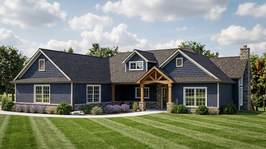 Exterior - Front Elevation 2 for Barndominium House Plan #1064-281 - 2 bed, 2 bath