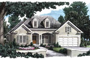 Mediterranean Exterior - Front Elevation Plan #927-148