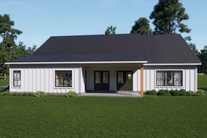 Exterior - Rear Elevation for Country House Plan #932-1207 - 3 bed, 2.5 bath