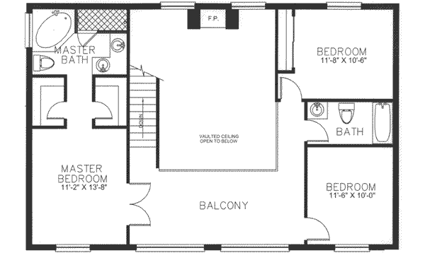 Floor Plan - Upper Floor Plan #115-163