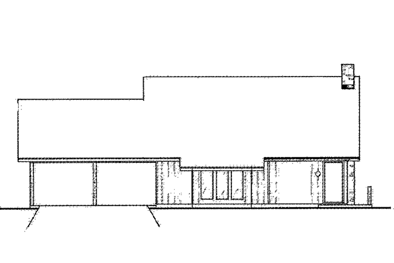 House Blueprint - Exterior - Other Elevation for Cabin House Plan #45-438 - 2 bed, 1 bath