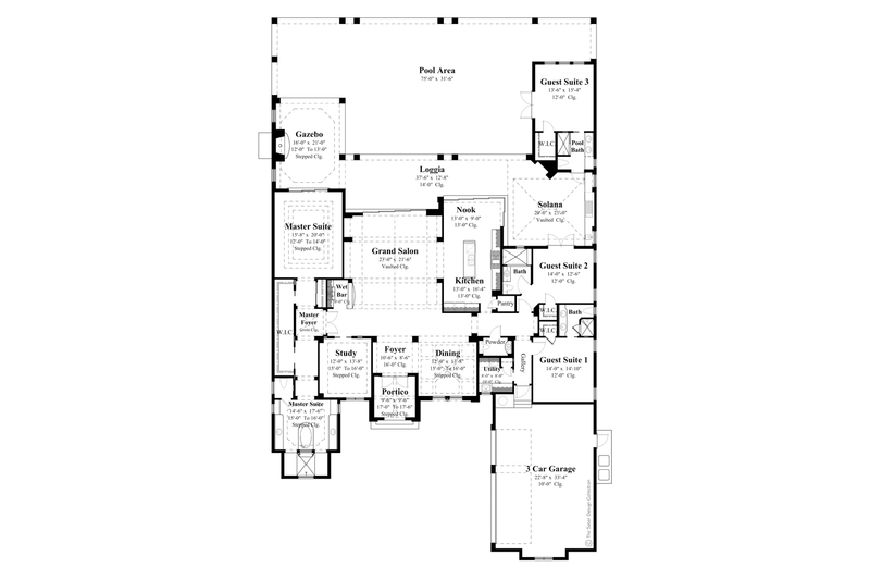 Dream House Plan - Floor Plan - Main Floor for Mediterranean House Plan #930-443 - 4 bed, 4.5 bath