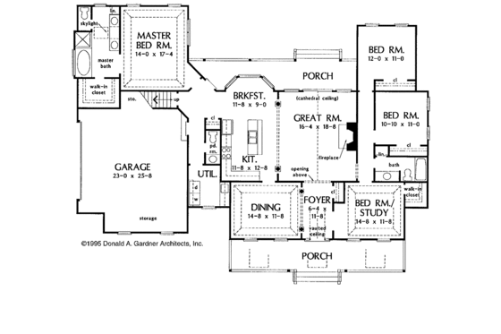 Floor Plan - Main Floor for Country House Plan #929-224 - 4 bed, 2.5 bath