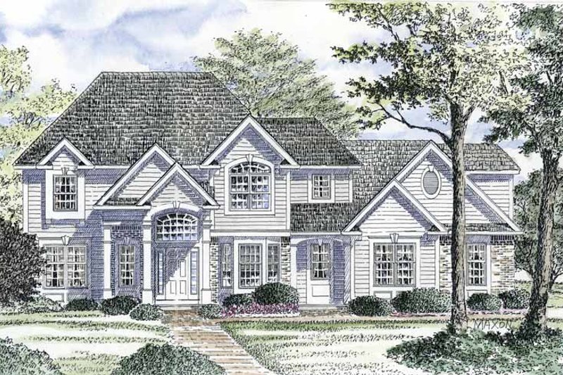 House Blueprint - Traditional Exterior - Front Elevation Plan #316-161