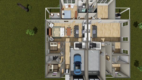 Architectural House Design - Floor Plan - Main Floor 1 for Cottage House Plan #513-2461 - 3 bed, 2 bath