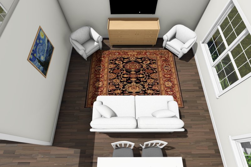 Architectural House Design - Interior - Family Room 2 for Modern House Plan #513-2470 - 3 bed, 2 bath