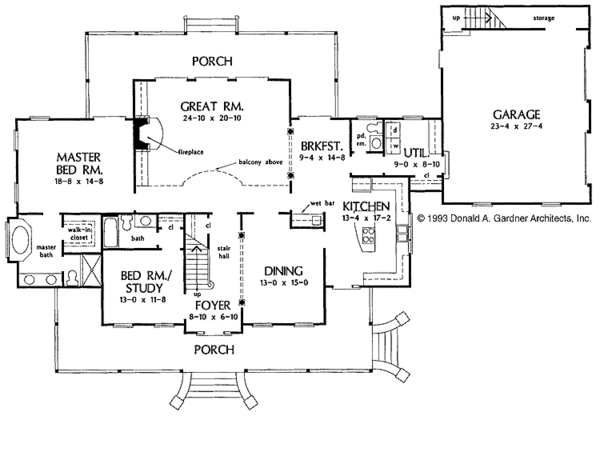 Dream House Plan - Country Floor Plan - Main Floor Plan #929-171
