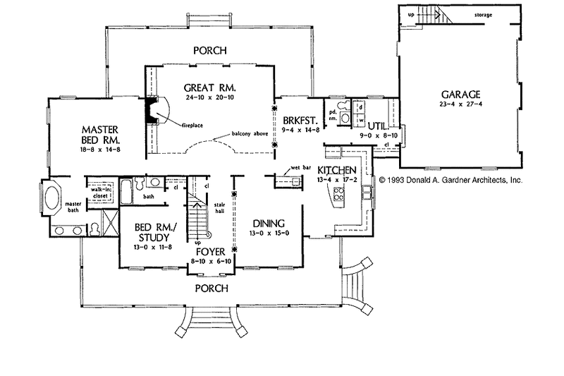 Dream House Plan - Floor Plan - Main Floor for Country House Plan #929-171 - 5 bed, 3.5 bath