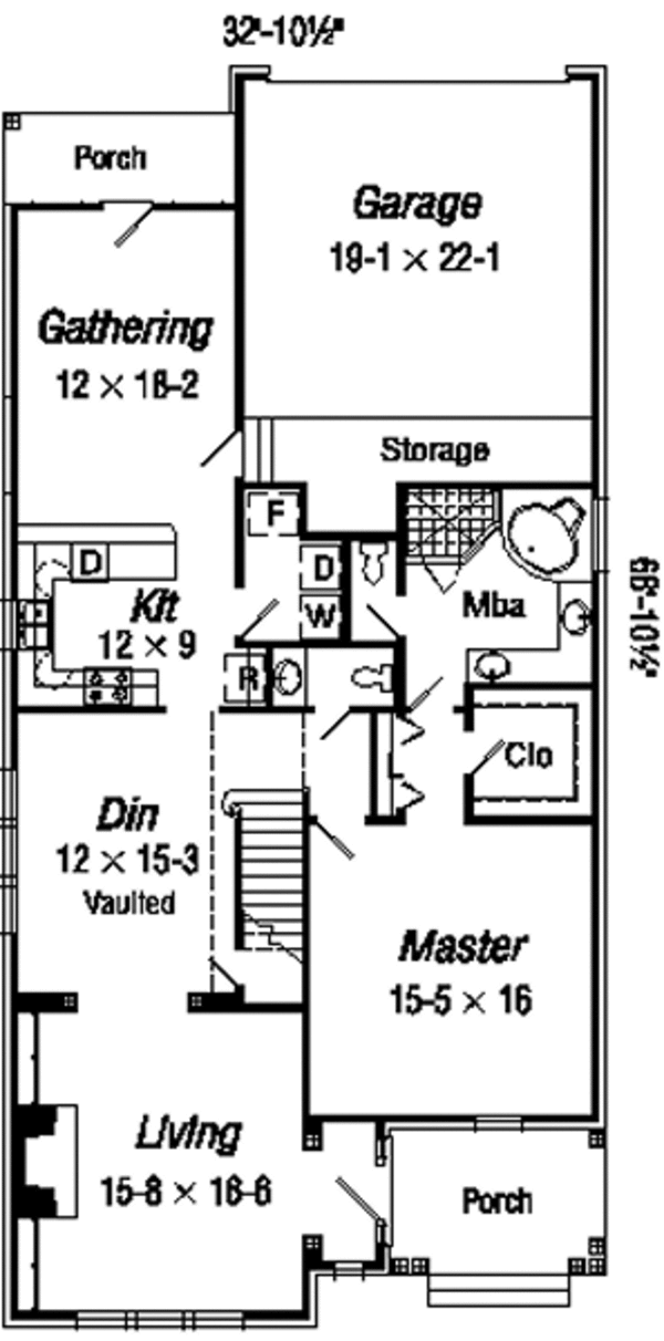 Colonial Floor Plan - Main Floor Plan #329-267