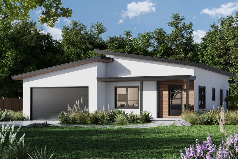 House Blueprint - Contemporary Exterior - Front Elevation Plan #20-2586