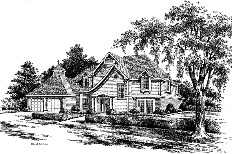 Architectural House Design - Country Exterior - Front Elevation Plan #952-11