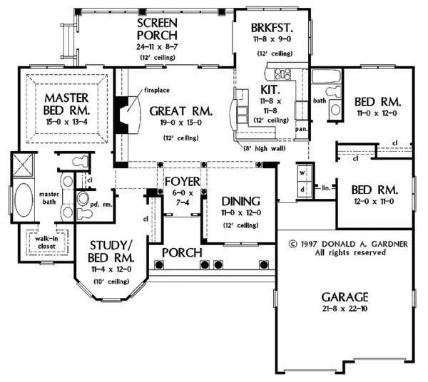 Home Plan - Mediterranean Floor Plan - Main Floor Plan #929-295