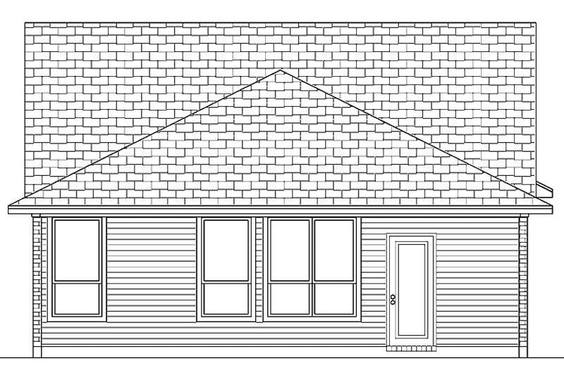 Dream House Plan - Exterior - Rear Elevation for Ranch House Plan #84-668 - 3 bed, 2 bath