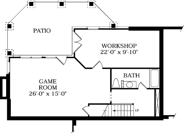 Architectural House Design - Colonial Floor Plan - Lower Floor Plan #453-384