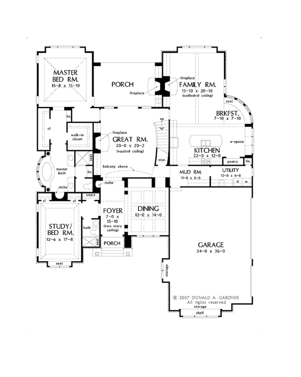 Home Plan - Cottage Floor Plan - Main Floor Plan #929-841