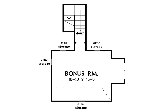 Floor Plan - Other Floor for Ranch House Plan #929-758 - 3 bed, 2 bath