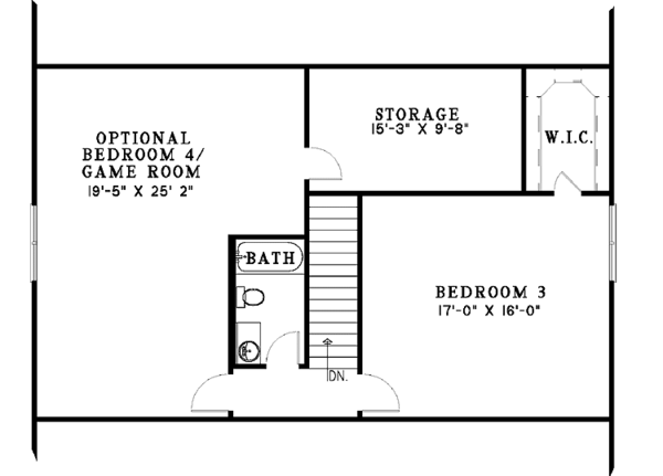 Home Plan - Country Floor Plan - Upper Floor Plan #17-3022