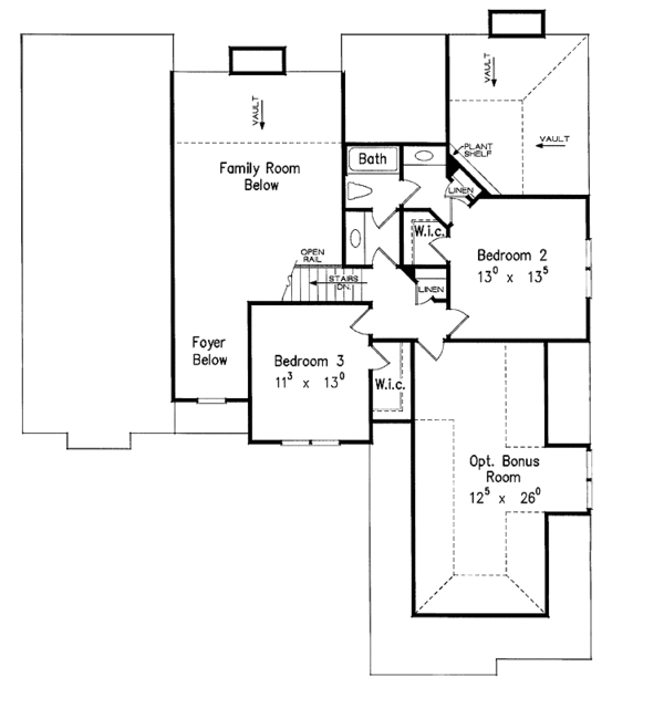 Home Plan - Traditional Floor Plan - Upper Floor Plan #927-583
