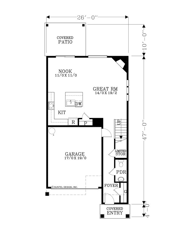 Home Plan - Contemporary Floor Plan - Main Floor Plan #53-725
