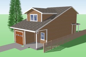 Cottage Exterior - Front Elevation Plan #423-56