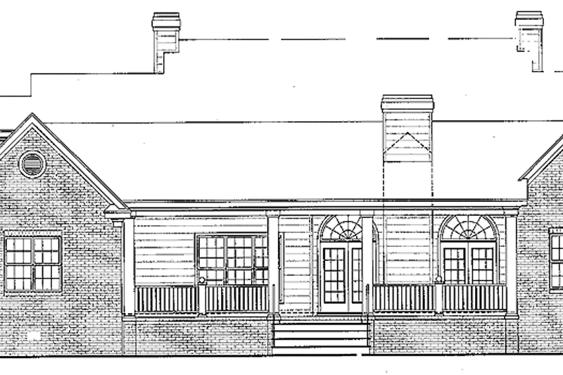 Home Plan - Exterior - Rear Elevation for Country House Plan #952-279 - 3 bed, 2 bath