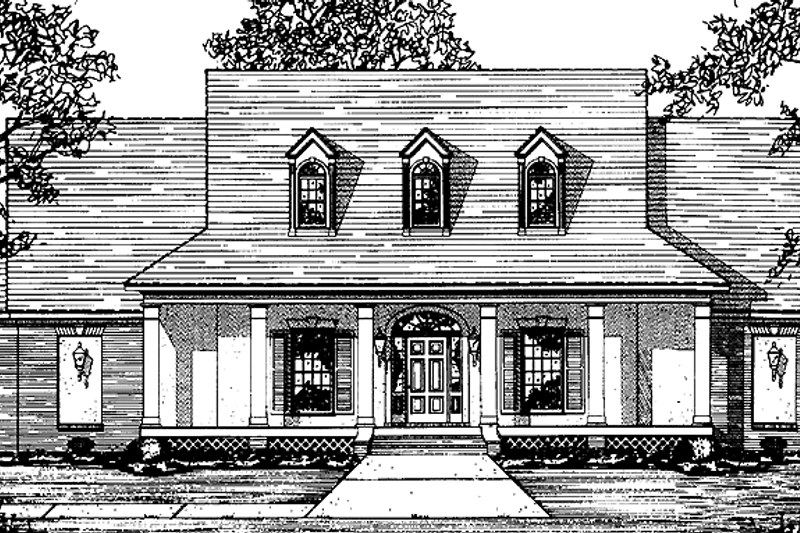 Dream House Plan - Classical Exterior - Front Elevation Plan #36-546