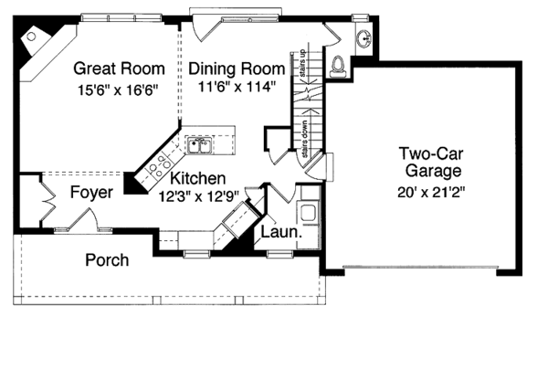 Architectural House Design - Country Floor Plan - Main Floor Plan #46-693