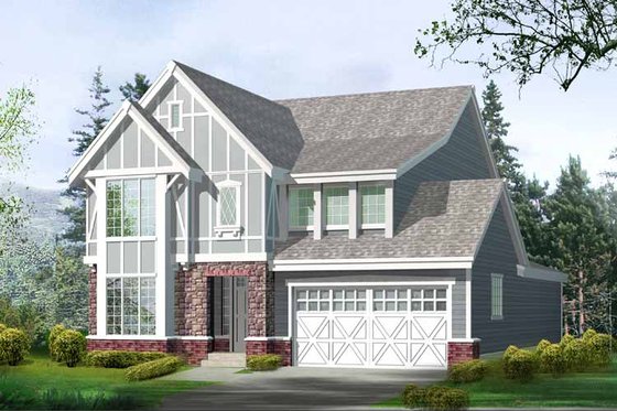 Exterior - Front Elevation 3 for Country House Plan #132-298 - 3 bed, 2.5 bath