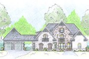 European Style House Plan - 5 Beds 4.5 Baths 4145 Sq/Ft Plan #36-474 