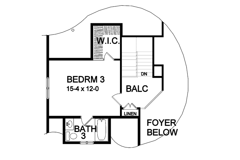 Home Plan - Floor Plan - Upper Floor for Tudor House Plan #328-417 - 3 bed, 3.5 bath