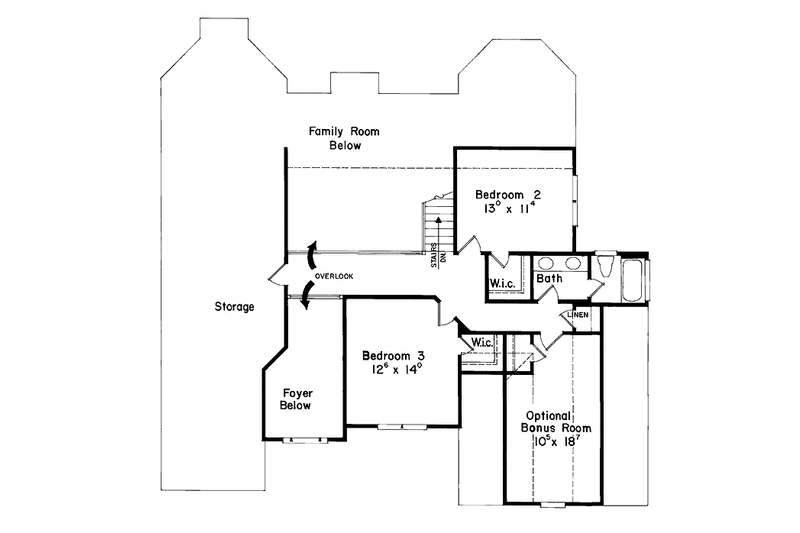 Home Plan - Floor Plan - Upper Floor for European House Plan #927-64 - 3 bed, 2.5 bath