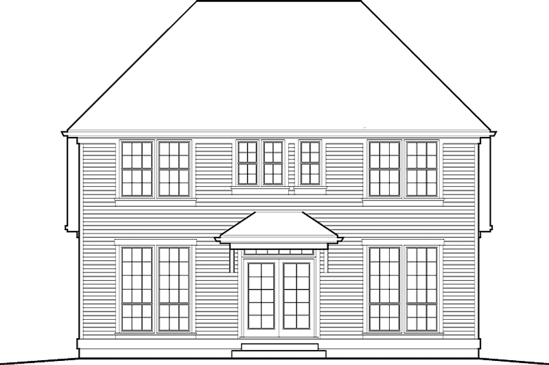 Home Plan - Exterior - Rear Elevation for Traditional House Plan #48-856 - 4 bed, 2.5 bath
