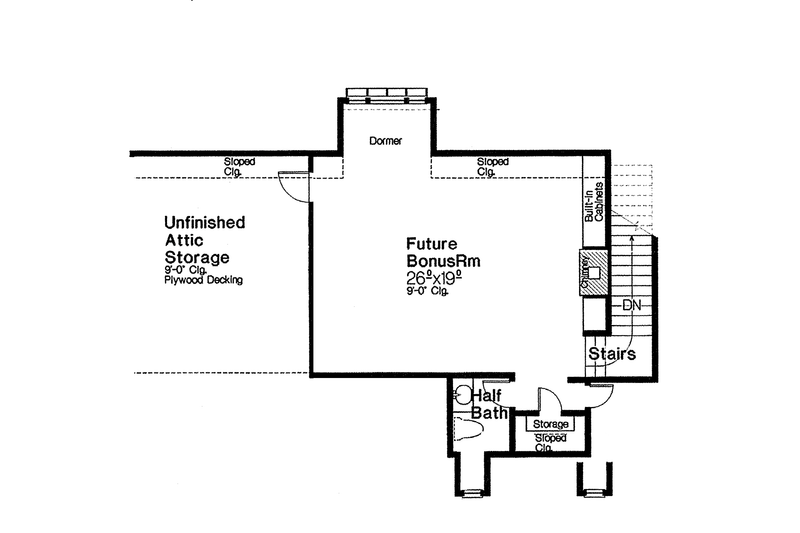 House Design - Floor Plan - Other Floor for European House Plan #310-1260 - 4 bed, 3 bath