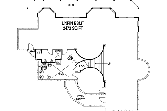 Floor Plan - Lower Floor for Country House Plan #60-727 - 5 bed, 4.5 bath