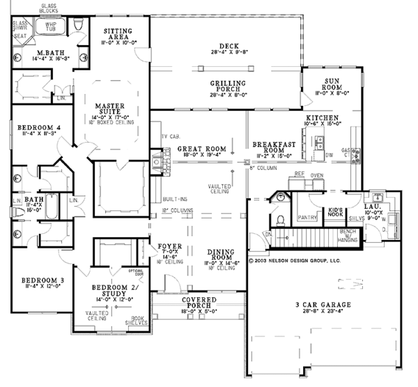 Architectural House Design - Contemporary Floor Plan - Main Floor Plan #17-2763