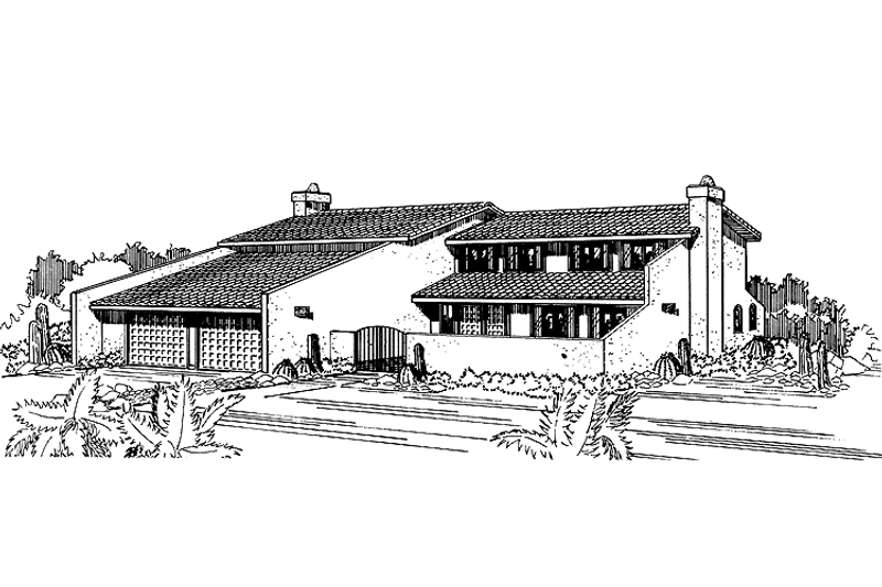 House Blueprint - Contemporary Exterior - Front Elevation Plan #320-798