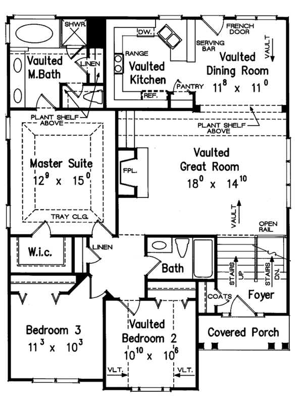 Dream House Plan - Country Floor Plan - Main Floor Plan #927-446