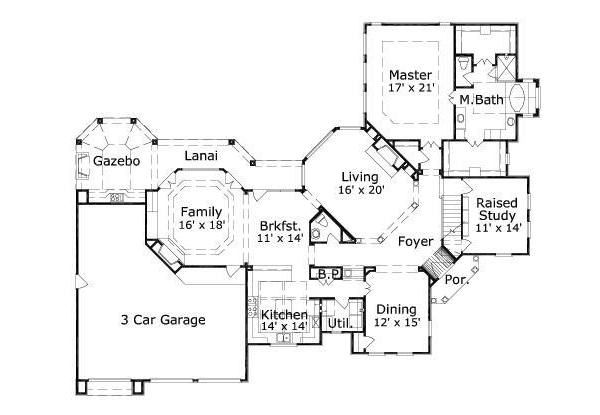 European Floor Plan - Main Floor Plan #411-254