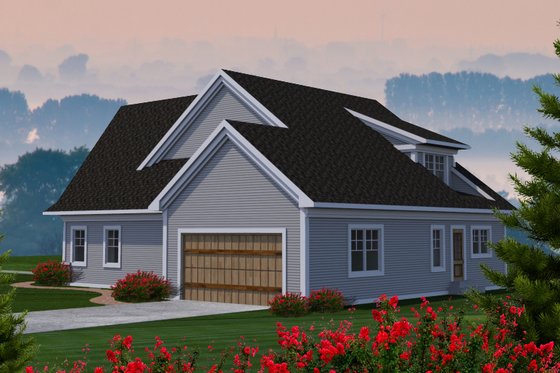 Exterior - Rear Elevation for Craftsman House Plan #70-1228 - 3 bed, 3 bath