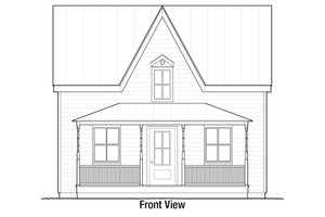 Exterior - Front Elevation 3 for Cottage House Plan #915-13 - 2 bed, 1.5 bath
