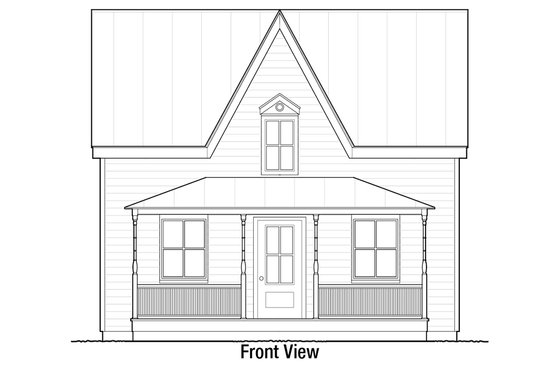 Exterior - Front Elevation 3 for Cottage House Plan #915-13 - 2 bed, 1.5 bath