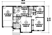 European Style House Plan - 2 Beds 1 Baths 1019 Sq/Ft Plan #25-4267 