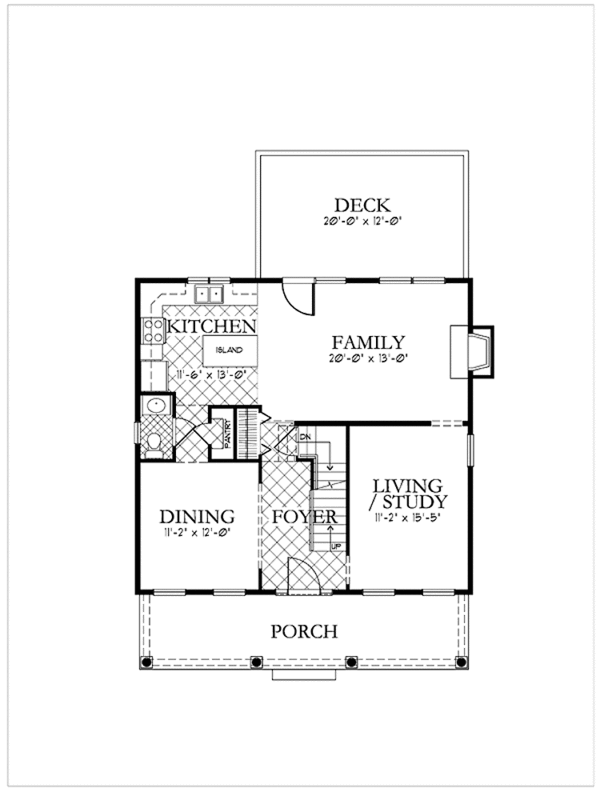 House Blueprint - Country Floor Plan - Main Floor Plan #1029-11
