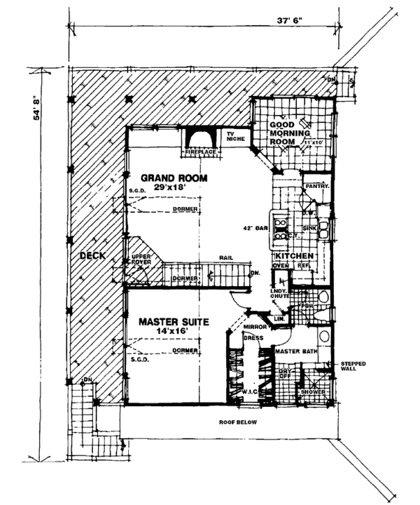 Dream House Plan - Country Floor Plan - Upper Floor Plan #1007-56