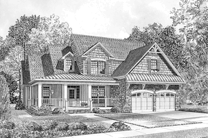 Country Exterior - Front Elevation Plan #17-2767