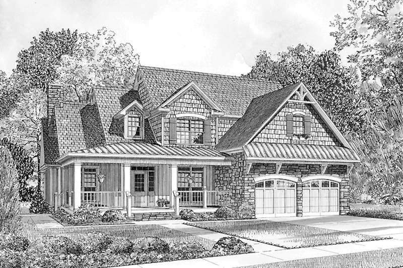 House Design - Country Exterior - Front Elevation Plan #17-2767