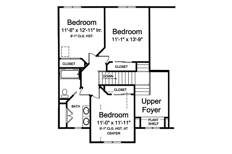 Home Plan - Floor Plan - Upper Floor for Traditional House Plan #46-850 - 4 bed, 2.5 bath