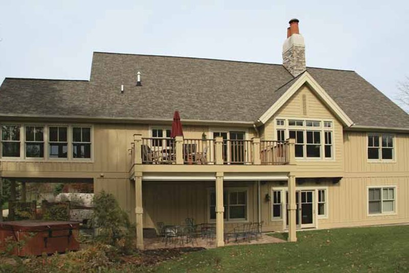 Home Plan - Exterior - Rear Elevation for European House Plan #928-156 - 3 bed, 2.5 bath