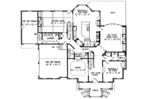 Floor Plan - Main Floor for Colonial House Plan #54-147 - 5 bed, 5.5 bath